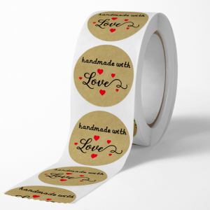 Factory Wholesale Price Amazon Hot Sale Thank You Stickers Kraft Paper 1 Inch Round Label