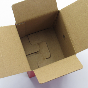 Caixa de papel de embalagem personalizada com logotipo pequeno reciclado para impressão em cor vermelha