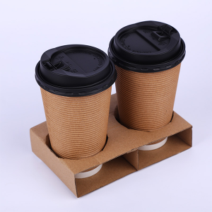 2022 China FTY Custom Logo Amazon Hot Selling 4oz 7oz 9oz 12oz 16oz 22oz Hot Coffee Paper Cup Kraft Disposable Cup nga adunay Cap