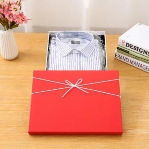მორგებული ქარხნული მაისური ქაღალდის ყუთი მაისური სასაჩუქრე შეფუთვის ყუთები მაისურისთვის ლოგოს ბეჭდვით