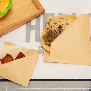 नया आगमन चीन चीन बायोडिग्रेडेबल कस्टम प्रिंटेड फ्लैट बॉटम फ्रंट क्राफ्ट पेपर फूड सैंडविच पैकेजिंग बैग
