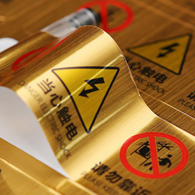 Impressió personalitzada d'etiquetes adhesives d'or de Laskin