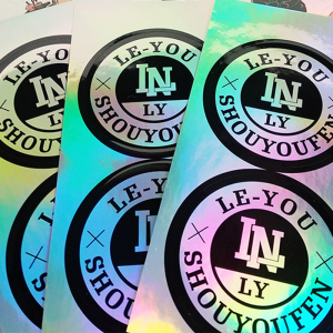 Вінілові декоративні лазерні наклейки з надрукованим на замовлення логотипом