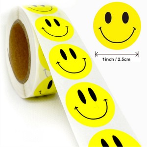 Groothandel Nieuw ontwerp Creative Dot Cartoon Stickers Decoratieve Smiley Face Stickers voor Student Daily
