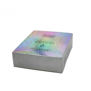 Benutzerdefinierte silberne Kartonfaltverpackungsbox Papierkosmetikboxverpackung für Hautpflege-Gesichtsmasken