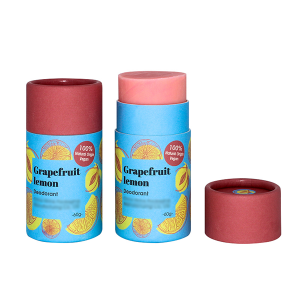 2022 China Factory Custom Printed Round Cardboard Biodegradable Push up Kraft Paper Tube Boxes for Cosmetic