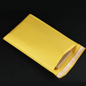 Percetakan Logo Tersuai Penghantaran Ekspres Sampul Pelindung Beg Buih Kertas Kraft Kuning Beg Pengirim Hadiah