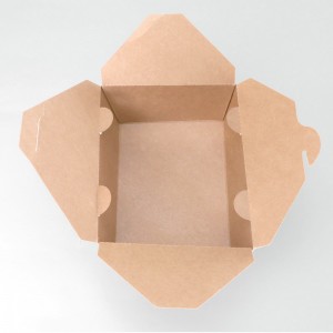 Lunch Box de papel kraft marrón de 650 ml de China Professional China