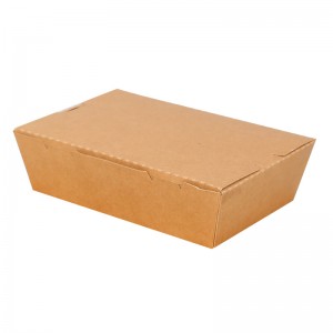 2023 Еднократна правоъгълна ъглова сгъната кутия за храна суши обяд Бенто хартиена кутия