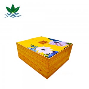 Caixa de papel de agasallo de luxo con forma cadrada impresa personalizada de alta calidade de fábrica de China para Mooncake