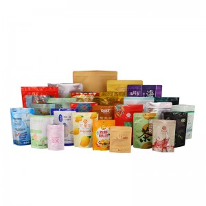 Ọkachamara chepụta China PA/Pet/PE/Kraft Laminated Printing Stand up Pouch Food Grade packing