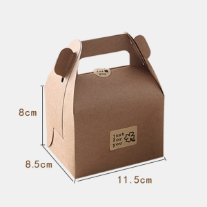 2022 Cina Grosir Kotak Kertas Roti Disposable Portabel Kue Biskuit Kotak Pembungkusan Hadiah