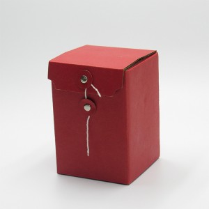 Cutie de hârtie personalizată pentru ambalaj cu logo-ul de imprimare color roșu reciclat