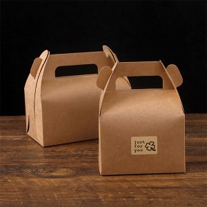 Кутии од хартија за леб за еднократна употреба на големо во 2022 година Пренослива кутија за пакување со бисквити за торта