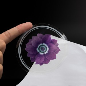 Großhandel runde kundenspezifische selbstklebende PVC-Aufkleber Druckfarbe transparente Siegeletikettenaufkleber