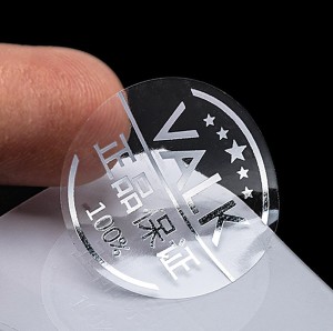Wholesale Round Customized PVC Self-adhesive Sticker Pag-imprenta Kolor Transparent Sealing Label Stickers