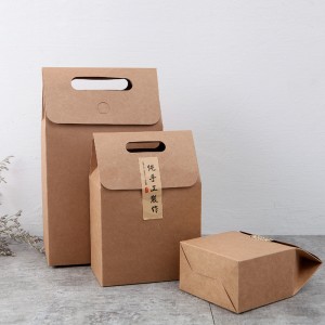 Прилагодено Пренослива кутија за пакување од билки чај Кутии од хартија за ужина за храна Крафт