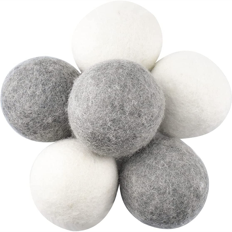 6 Pack Reusable Organic 100% New Zealand Wool Dryer Balls,Save your time