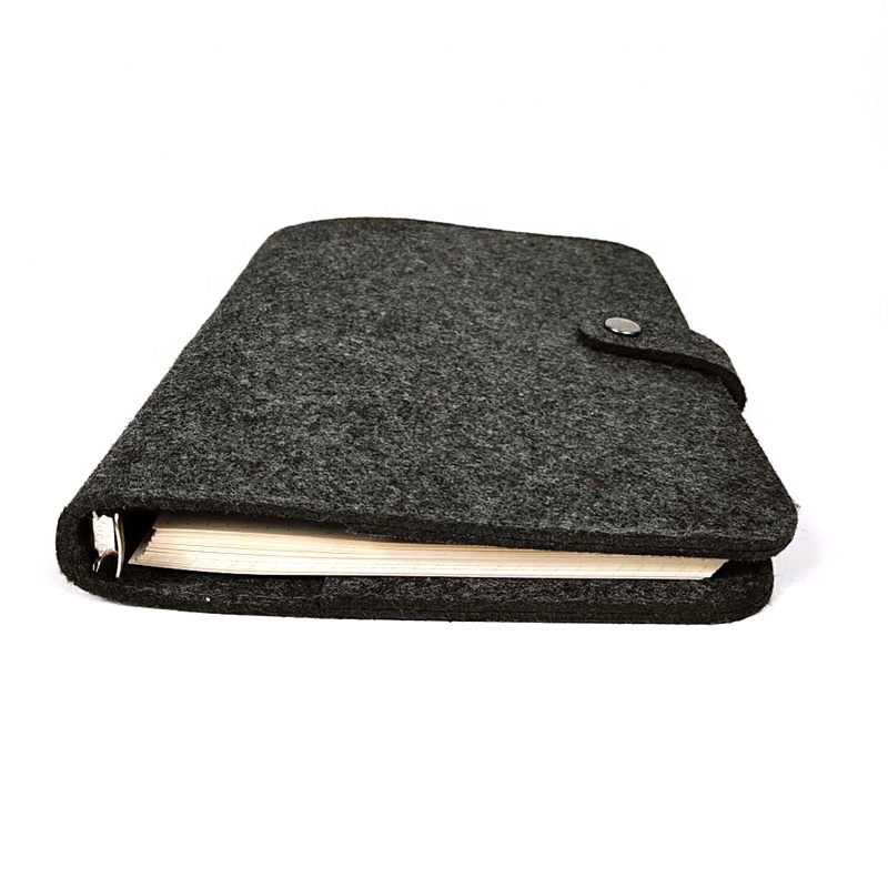 New Design Eco-friendly Customized Grey Notebook Diary Cover Felt Book Cover