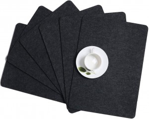 Waterproof Large Long Table Runner  Round Corner Felt Drink Placemats With Coaster