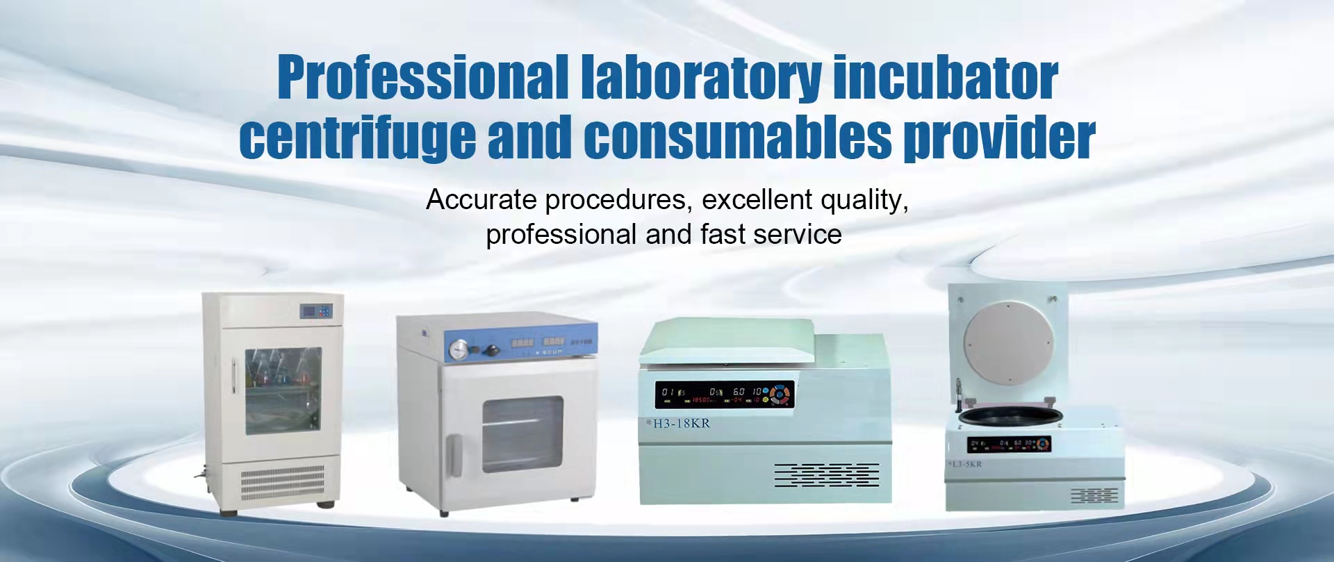 Professsional laboratory incubator, centrifuge and consumables provider