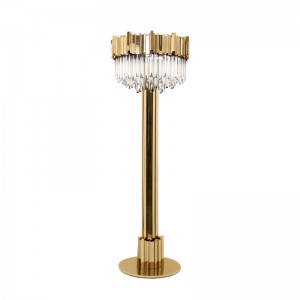 Floor Lamps SPWS-FL0010 Unique shape rich crystal glass gold-plated brass bracket villa floor lamp