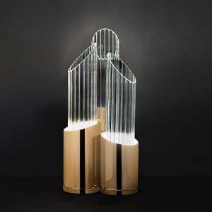 Table Lamps SPWS-T001 Rib crystal elegant brass and crystal glass are made to perfectly fit any modern atmosphere and eternal harmony crystal table lamp