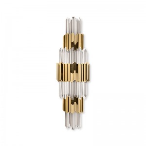 Wall Lamps SPWS-W0017 Imperial family elegant luxury noble exquisite design brass and crystal glass inspire charm Hotel residential living room corridor wall lamp