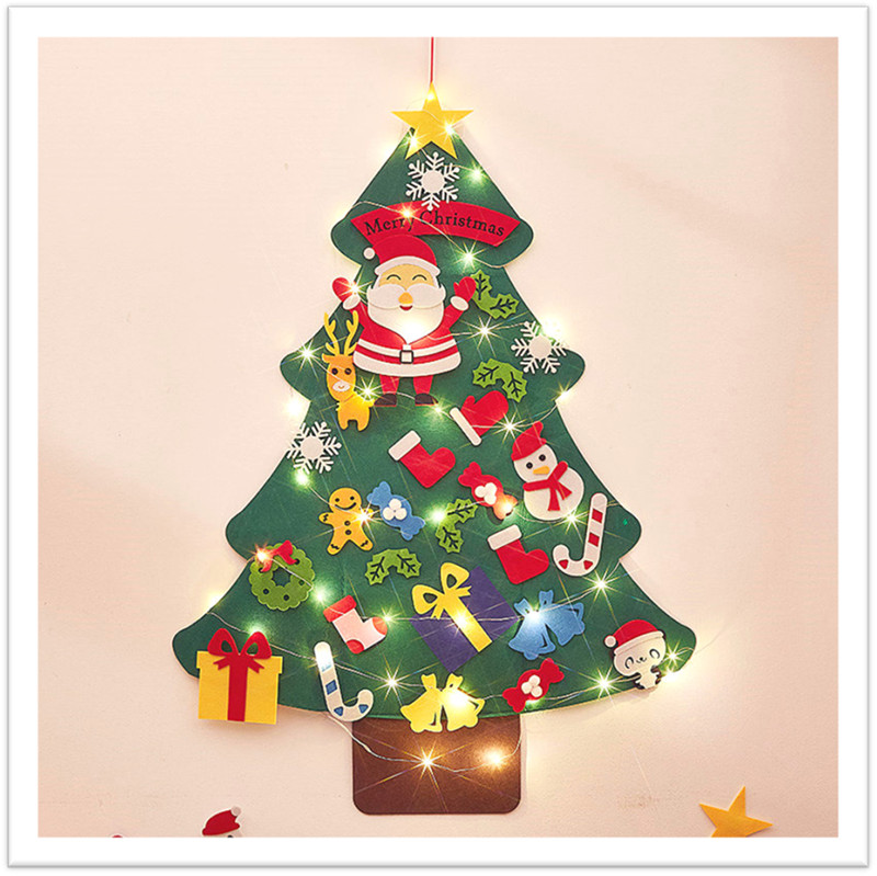 Adornos de árbol de Navidad de fieltro 100% poliéster para niños