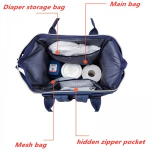 Factory source China Fashion Travel Mom Baby Diaper Changing Bag Waterproof Mommy Maternity Backpack Nappy Bags