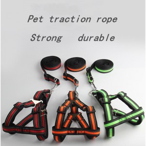 New pet leash, reflective chest strap for dogs, small and medium-sized dog leashes