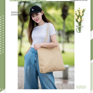 High definition Childrens Trolley Luggage - Factory direct supply ladies cotton and linen braided thick rope single shoulder bag New large-capacity trendy bag can be customized – Sansan