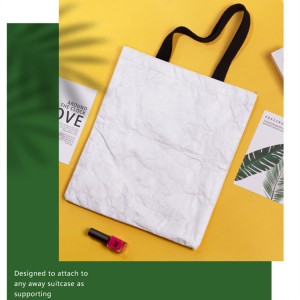 Foldable, washable and durable DuPont paper eco-friendly and healthy reusable shopping bag