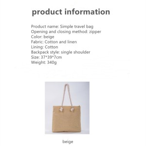 Factory direct supply ladies cotton and linen braided thick rope single shoulder bag New large-capacity trendy bag can be customized