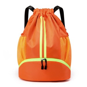 Waterproof drawstring backpack with mesh bag for sport swimming hiking