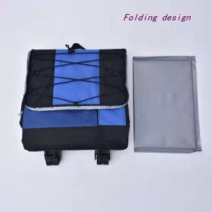 Large-capacity insulation bag Oxford cloth multi-function insulation bag portable outdoor picnic preservation with tie rod insulation bag