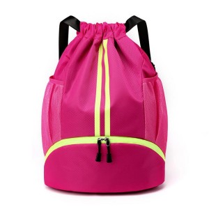Waterproof drawstring backpack with mesh bag for sport swimming hiking