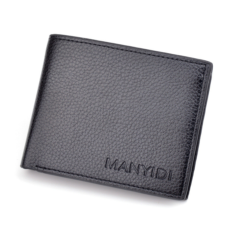 Manufacturer for 3 Folding Wallets - Men’s driver’s license thin wallet 3 fold horizontal business casual lychee retro soft wallet – Sansan