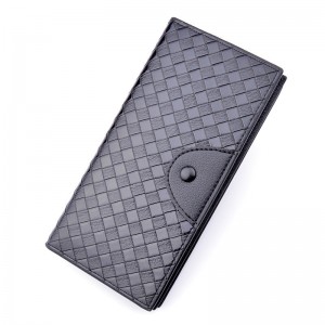 High Quality Adult Wallet - New men’s wallet men’s long woven pattern wallet multi card position fashion casual open large capacity wallet – Sansan
