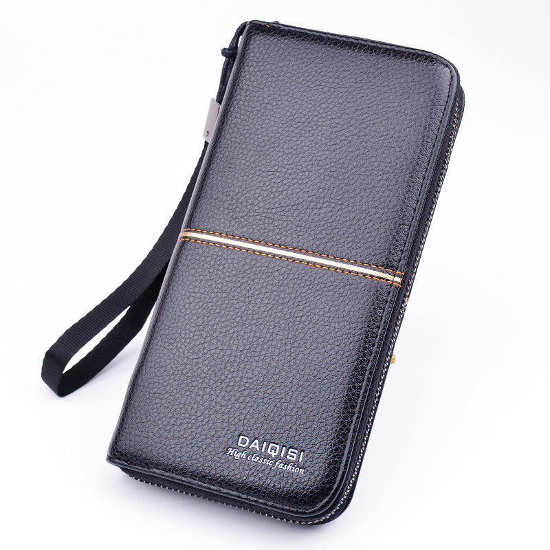 Professional China Mens Wallet - Detachable hand strap adult wallet high-end business men’s wallet long zipper wallet – Sansan