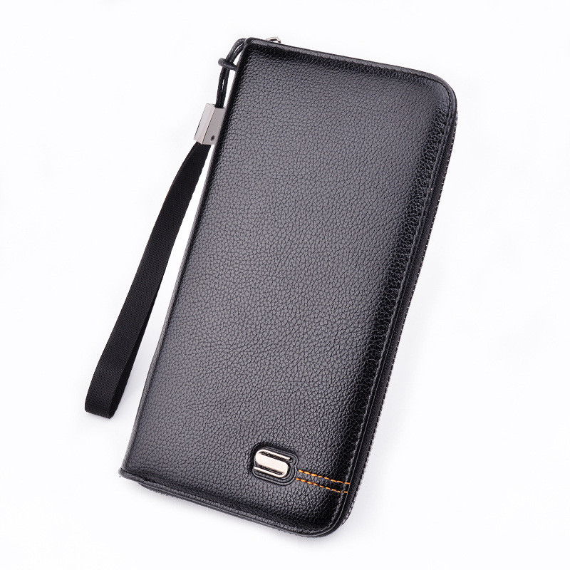 High reputation Designer Wallets - New business long zipper wallet classic calm multifunctional men’s wallet detachable hand strap adult wallet – Sansan