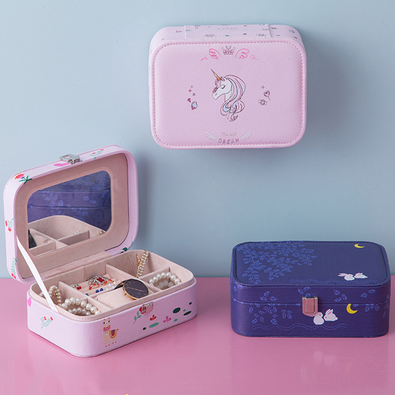 OEM China Zippered Cosmetic Bag - Storage creative portable jewelry storage box – Sansan