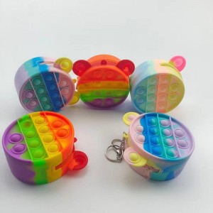 Fashion cartoon coin purse rainbow anti-stress puzzle children adult decompression sensory toy