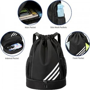 Waterproof outdoor travel drawstring backpack