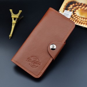 Long men’s wallet youth fashion student wallet classic buckle multi-card fashion wallet