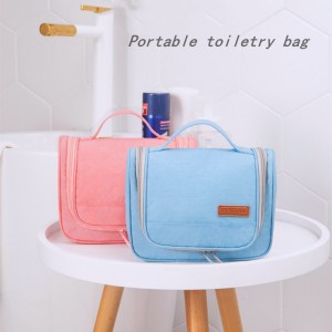 Waterproof large-capacity portable travel toiletry storage bag Hanging hook portable dry and wet separation cosmetic bag