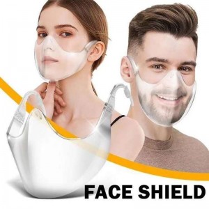 Fashion transparent protective mask pc anti-droplet protection health isolation mask