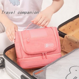 Multifunctional large-capacity dry and wet separation outdoor travel wash bag double waterproof hanging cosmetic bag