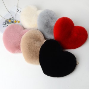 Fashion plush love one-shoulder messenger bag female chain plush Valentine’s day gift