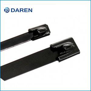 Stainless steel cable Ties-Ball-Lock Fully Polyester coated Ties